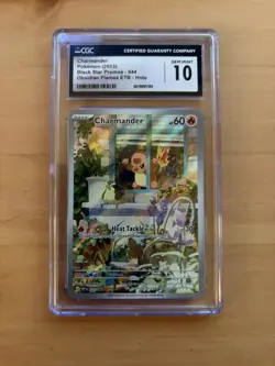 Pokemon TCG Charmander 044 Holo Black Star Promo 2023 ETB Obsidian CGC 10 - Image 1