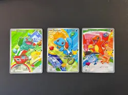 Pokemon TCG First Partner Illustration Collection Series 1 Kanto GEN 1 Starters - Image 1