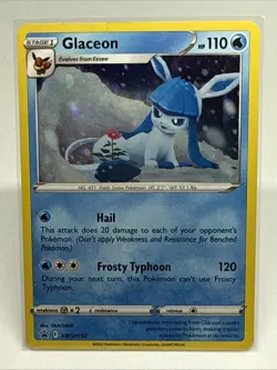 Glaceon SWSH192 Sword & Shield Black Star Promo Cosmos Holo Pokemon Card LP 272 - Image 1