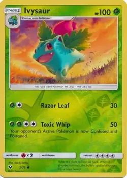 Pokemon - Ivysaur - 2/73 - Common - Reverse Holo - Sun & Moon Shining Legends - - Image 1