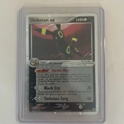Heavily Played Umbreon ex Holo Rare Creased 112/115 Pokemon 2005 Unseen Forces - Image 1