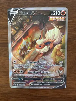 Pokemon Flareon V Single Strike Full Art Promo Holo SWSH179 Sword & Shield - Image 1