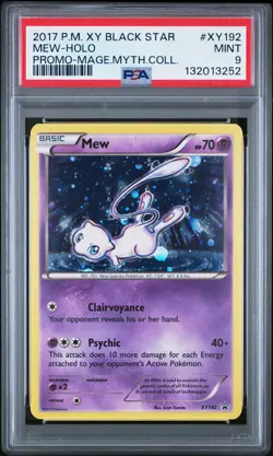 2017 POKEMON XY BLACK STAR PROMO MEW #XY192 HOLO PSA 9 MINT #132013252 - Image 1