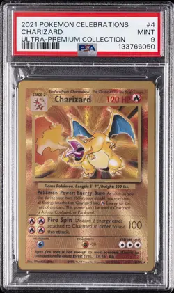 2021 POKEMON CELEBRATIONS ULTRA-PREM COLL #4 CHARIZARD PSA 9 - Image 1