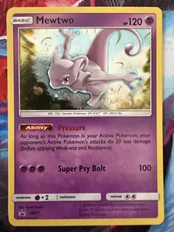 Pokemon Mewtwo SM77 Sun & Moon Black Star Promo Holo VLP/NM - Image 1