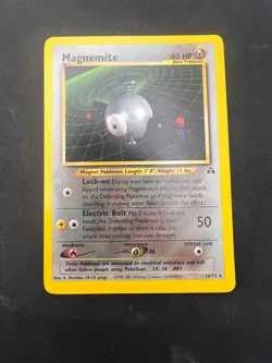 Pokemon Magnemite #26/75 Non-Holo Rare - 2001 Unlimited Neo Discovery - NM - Image 1