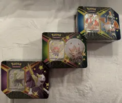 Pokemon Shining Fates V Tins Set Of 3 Tins Boltund, Eldegoss, & Cramorant SEALED - Image 1
