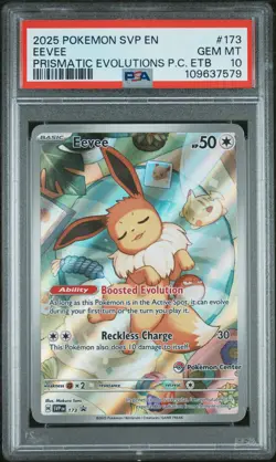 2025 POKEMON SVP EN-SV BLACK STAR PROMO #173 EEVEE PSA 10 - Image 1