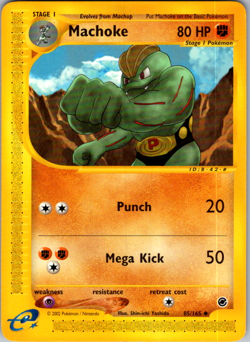 Machoke - 85/165 - Pokemon Expedition NON-Holo Rare TCG E-READER VINTAGE - Image 1