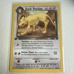 Dark Persian 1st edition Team Rocket 42/82 WOTC vintage Pokemon - Image 1