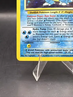 Blastoise 002/102 Base Set Holo Pokemon TCG LP - Image 5