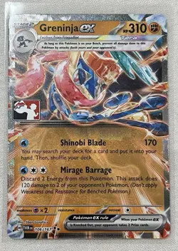 Greninja ex - Prize Pack Series 7 - Twilight Masquerade Pokemon Card NM - Image 1