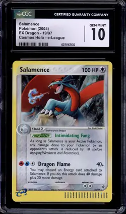 2003 Pokemon EX Dragon Salamence-Cosmos Holo #19 CGC 10 GEM MINT - Image 1