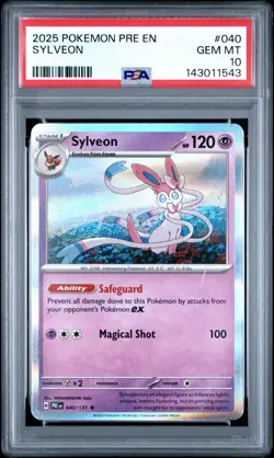 2025 POKEMON PRE EN-PRISMATIC EVOLUTIONS #040 SYLVEON PSA 10 Gem Mint - Image 1