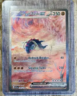 Pokemon TCG Great Tusk EX #246 Holo Double Rare Scarlet & Violet Base Set - Image 1