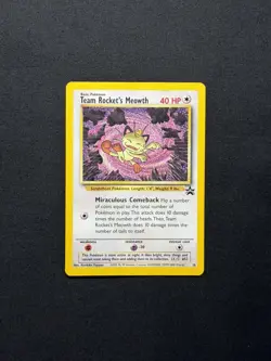 Pokemon TCG Team Rockets Meowth 18 Black Star Promo NM/Mint WOTC Vintage - Image 1