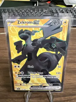 Pokemon TCG Zekrom ex 158/086 Sv: Black Bolt EX Holo Ultra Rare 230HP - Image 1