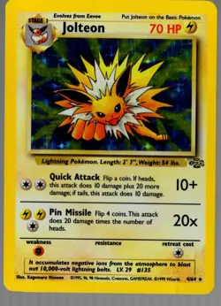 Pokemon TCG Jolteon Jungle Holo Rare Card 4/64-DMG - Image 1