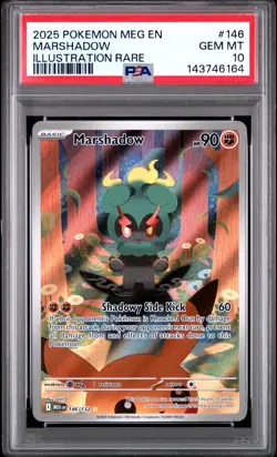 PSA 10 MARSHADOW 146/132 ILLUSTRATION RARE MEGA EVOLUTION POKEMON 😍 - Image 1