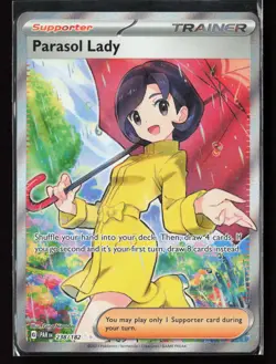 Parasol Lady 238/182 Ultra Rare Trainer SV04: Paradox Rift Pokemon TCG NM - Image 1