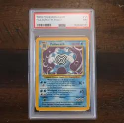 1999 POKEMON BASE SET UNLIMITED #13 POLIWRATH HOLO PSA 7 Near Mint - Image 1