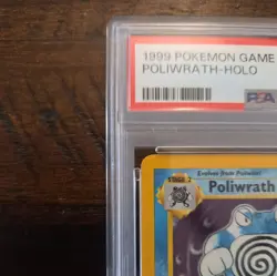 1999 POKEMON BASE SET UNLIMITED #13 POLIWRATH HOLO PSA 7 Near Mint - Image 2