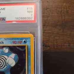 1999 POKEMON BASE SET UNLIMITED #13 POLIWRATH HOLO PSA 7 Near Mint - Image 3