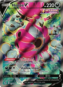 Pokemon TCG Hoopa V 253/264 Fusion Strike Holo Full Art Ultra Rare VLP - Image 1