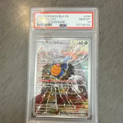 PSA 10 Karrablast 094/086 Pokemon Black Bolt Illustration Rare 2025 GEM MINT - Image 1