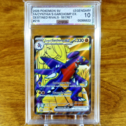 Pokemon Destined Rivals Cynthia's Garchomp EX 215/182 AGS Legendary 10 Holo 2025 - Image 1