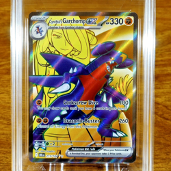 Pokemon Destined Rivals Cynthia's Garchomp EX 215/182 AGS Legendary 10 Holo 2025 - Image 2