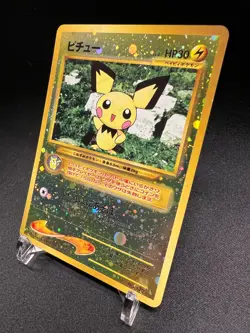 Pokemon Pichu 172 Reverse Holo SWIRL Neo Premium File 2 1999 WOTC Black Star NM+ - Image 3