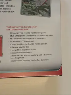 Pokemon TCG: Scarlet & Violet Base Set ETB (Miraidon & Koraidon) Factory Sealed - Image 5