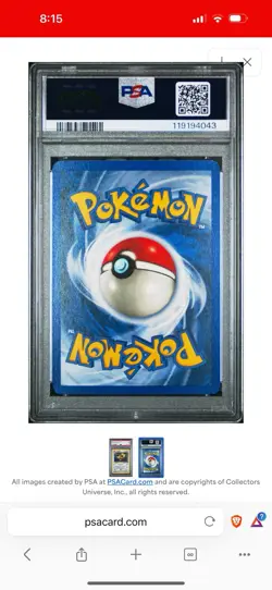 1999 Pokemon Jungle Pidgeot #8/64 Holo Pokemon Near Mint PSA 7, Free Shipping - Image 2