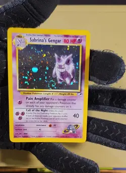 2000 Pokemon Trainer Sabrina's Gengar Holo Swirl - see video of holo - Image 2