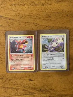 2007 Pokemon Magmortar 12/123 and Ambipom 3/123 Set Holo Mysterious Treasures - Image 1