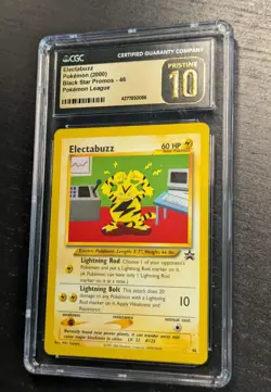 CGC 10 PRISTINE ⚡ 2000 Pokemon Electabuzz #46 WOTC Black Star Promo GOLD LABEL ✨ - Image 2