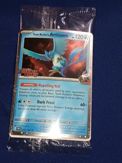 Team Rocket’s Articuno 51/182 Pokemon Destined Rivals Stamped Promo - Image 3