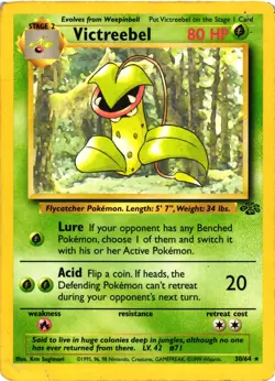 Pokemon TCG Victreebel Jungle 30/64 Regular Unlimited Rare DMG - Image 1