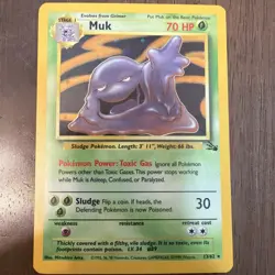 Muk - 13/62 - Fossil - Holo Rare - Unlimited - Pokemon TCG WOTC - LP - Image 1