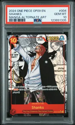 PSA 10 2024 One Piece Op09 Shanks Manga Alternate Art #004 - Image 1