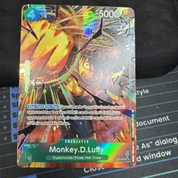 One Piece - Monkey D. Luffy - PRB02-005 - SR Alt Art English - Image 1