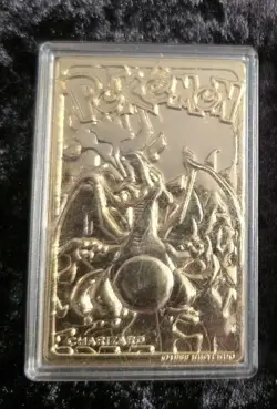 1999 Nintendo Burger King 23K Gold Plated CHARIZARD Trading Card - Image 1
