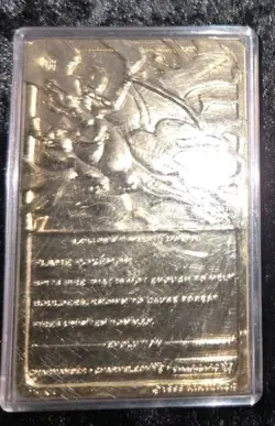 1999 Nintendo Burger King 23K Gold Plated CHARIZARD Trading Card - Image 3