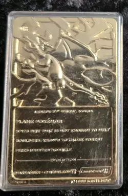 1999 Nintendo Burger King 23K Gold Plated CHARIZARD Trading Card - Image 5