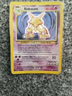Pokemon Alakazam TCG Base Set 2 1/130 Holo Unlimited Rare WOTC Card - Image 3