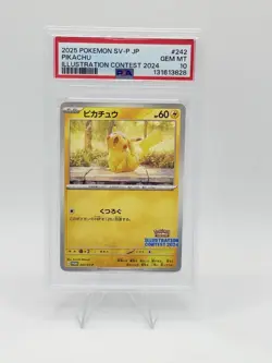PSA 10 Pikachu 242/SV-P Pokemon Illustration Contest 2024 Promo Card Japanese - Image 1