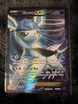 Pokemon TCG Glaceon EX Full Art Ultra Rare Holo Card 116/124 Fates Collide - Image 1