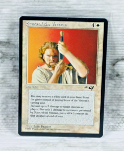 1996 MAGIC THE GATHERING (MTG) SCARS OF THE VETERAN INSTANT TCG CARD (ALLIANCES) - Image 1