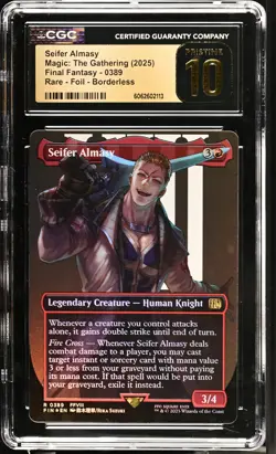 SEIFER ALMASY Final Fantasy Borderless Foil Rare CGC Pristine 10 MTG - Image 1
